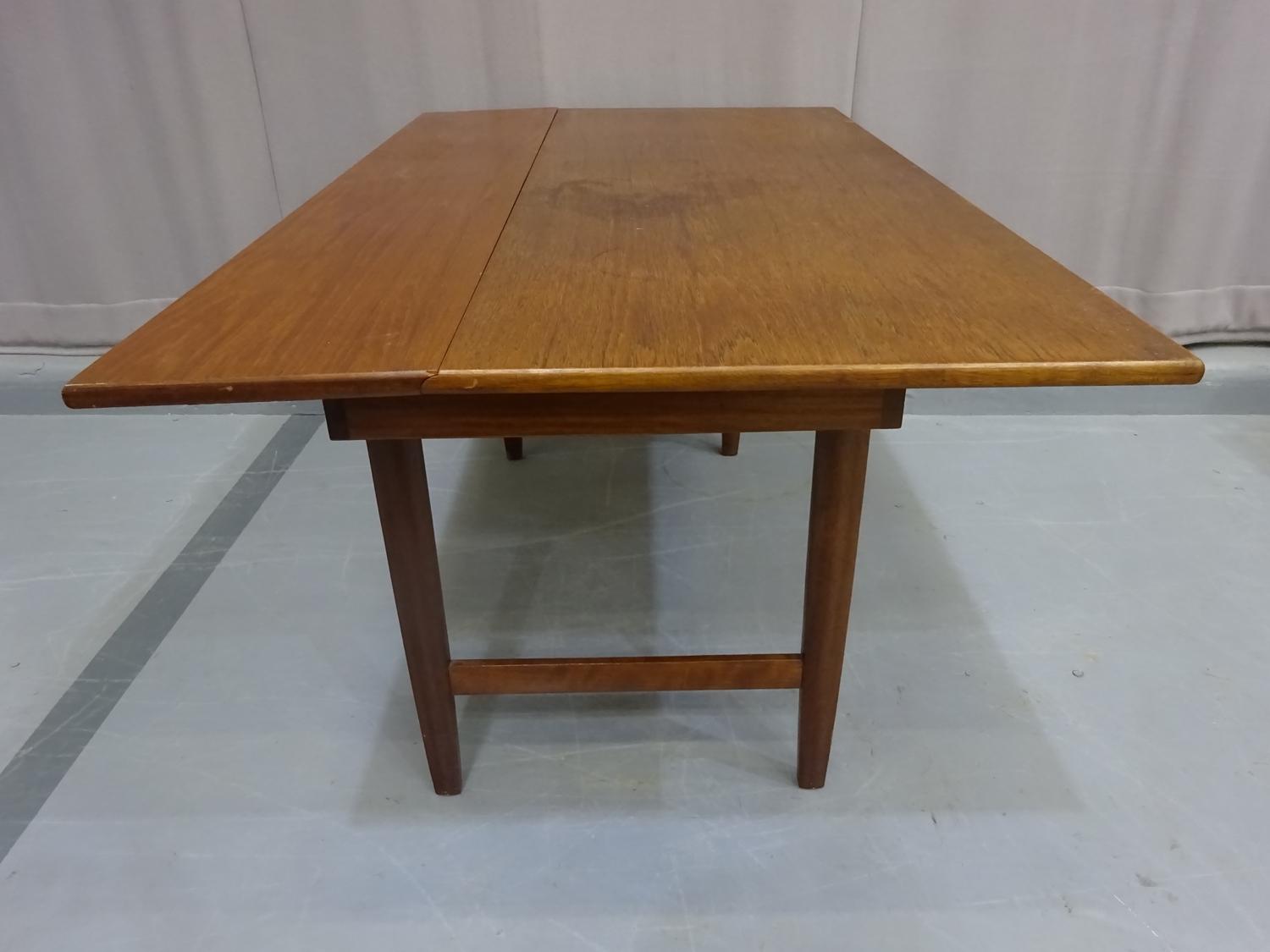 Mid Century Solid Wood Drop Leaf Dining Table