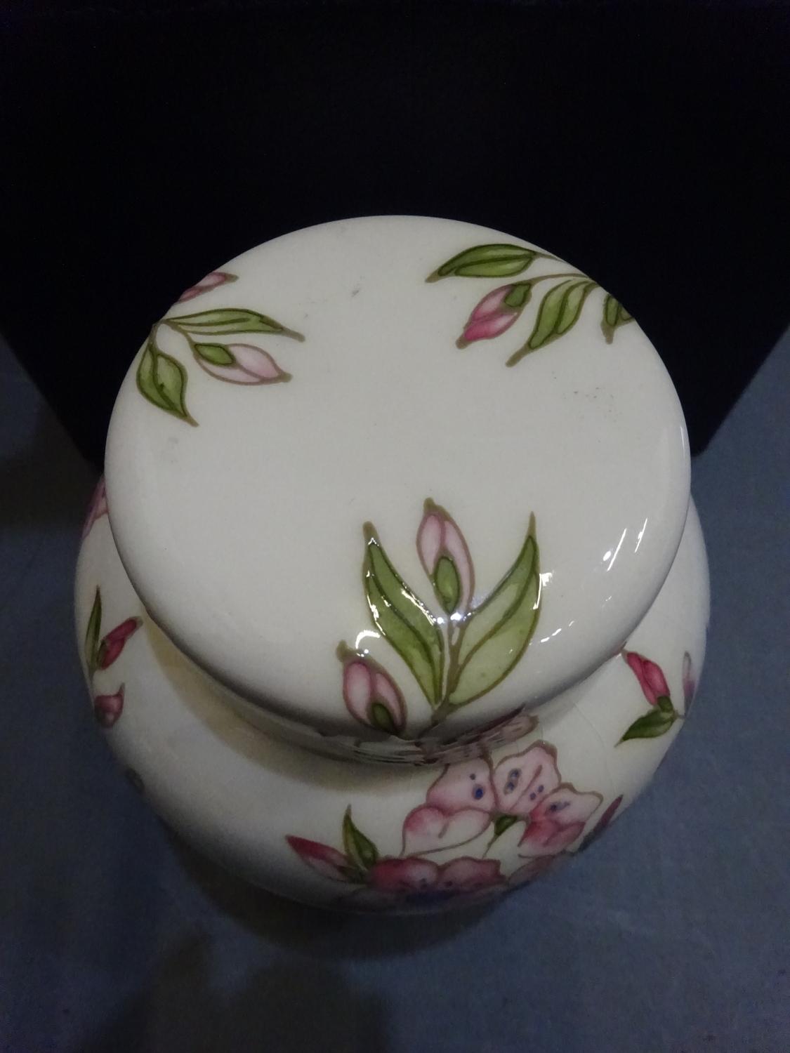 Moorcroft ginger jar 'spring blossom' pattern, after Sally Tuffin, by Jennifer James - Image 4 of 6