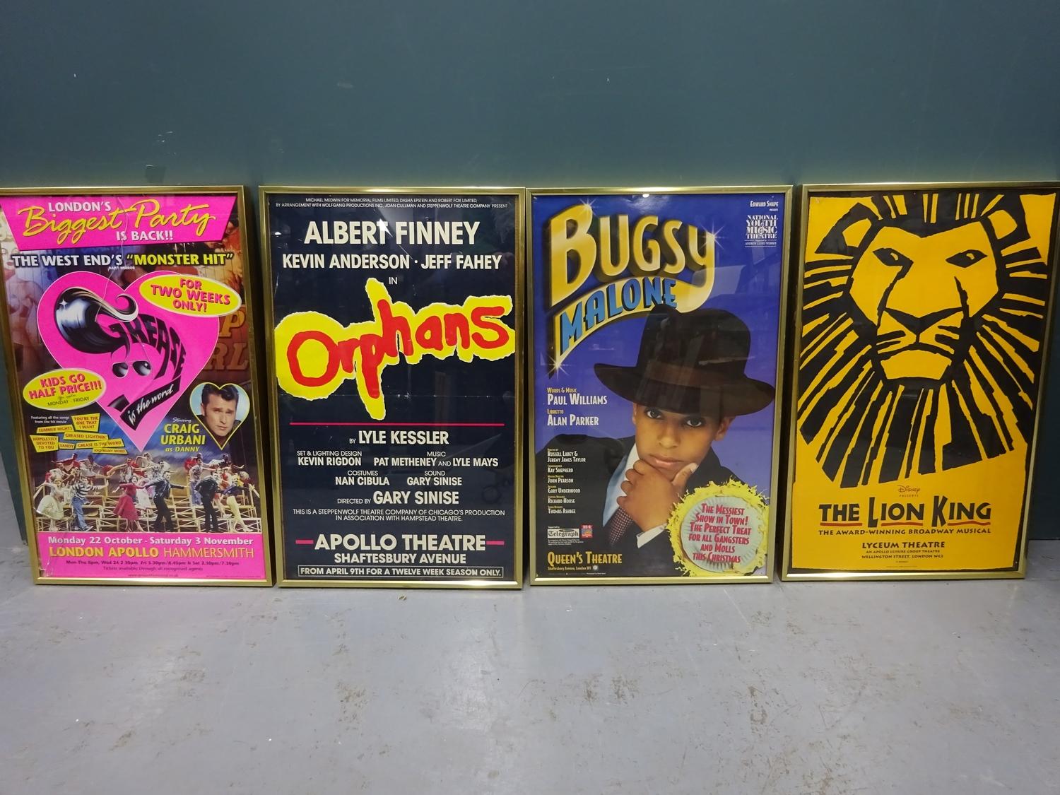 4 Framed London theatre posters