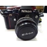 Nikon F3 35mm SLR Film Camera and Lens