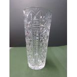 Vintage Large Waterford Cut Crystal Flower Vase 10"