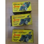 Polythene Anti-Aircraft 'jeep' x2 & 'ambulance' (3items)