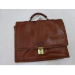 Vintage leather satchel (c)