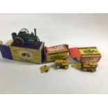 Vintage Lesney Matchbox Tractor No11 1950s & two box mighty midget series tractors
