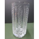 Vintage Waterford Crystal Art Glass 8" Flower Vase Diamond Hand Cut