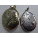 2x Silver locket pendants