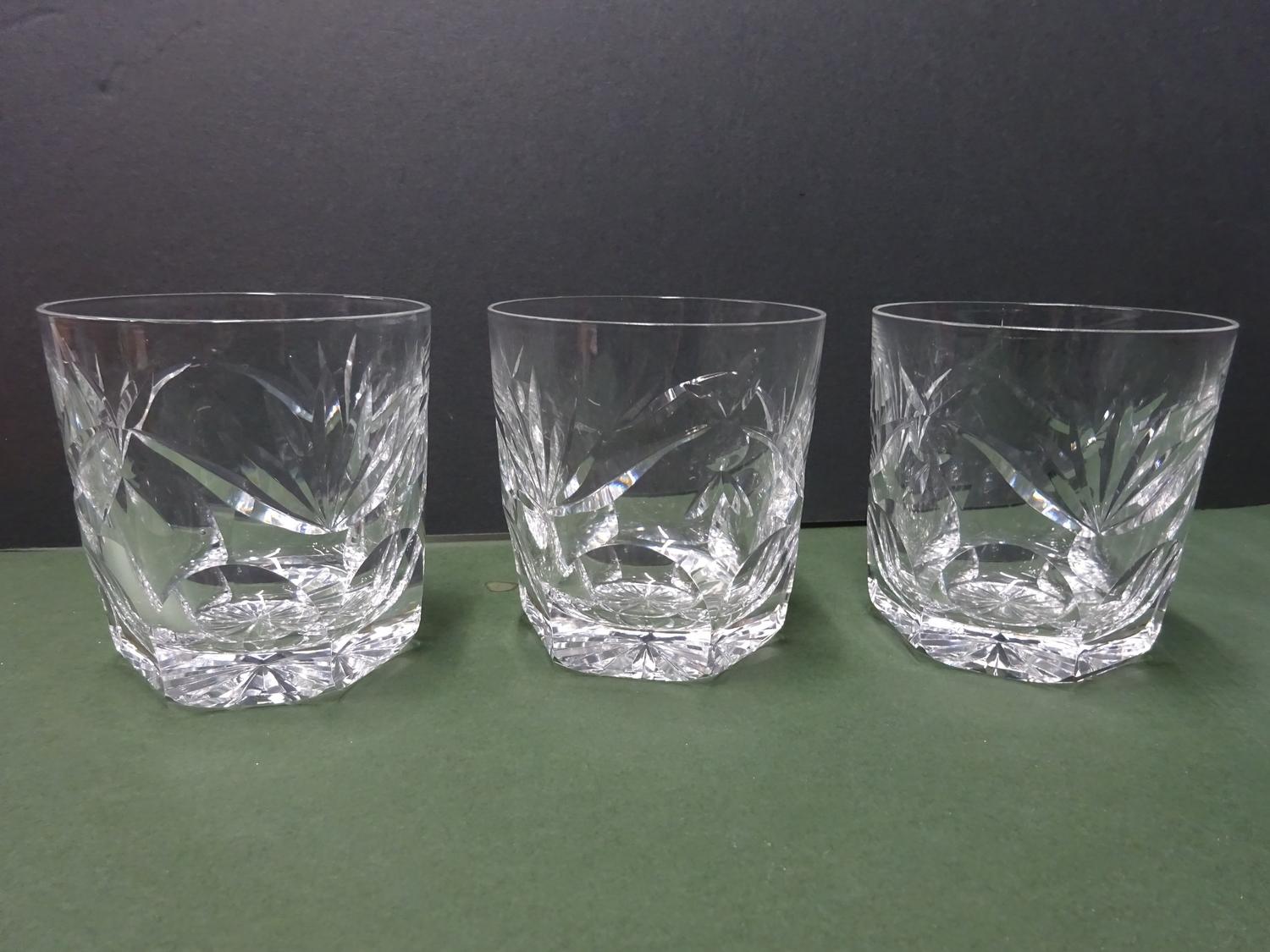 3x Waterford Crystal, Ashling cut, tumblers. Etched to the bases 'Waterford'. - Image 2 of 2