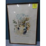 French Artist - Urbain Huchet with a Lithograph picture (5)