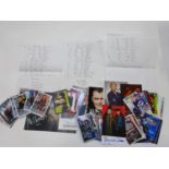 Collection of signed Dr Who cards (3)