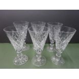 6x Waterford short stem champagne flutes