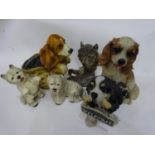 Collection of dog ornaments