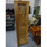 Pine and glass display unit