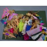 Mixed box of Barbie dolls and accessories