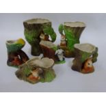 6 pieces of Withernsea Eastgate pottery 'FAUNA'