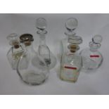 6x used whiskey decanters