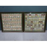 Two framed collections of 1920/30's cricket cigarette cards