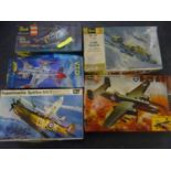 Revell & Aurora aircraft model kits (5 ITEMS, BOX 27)