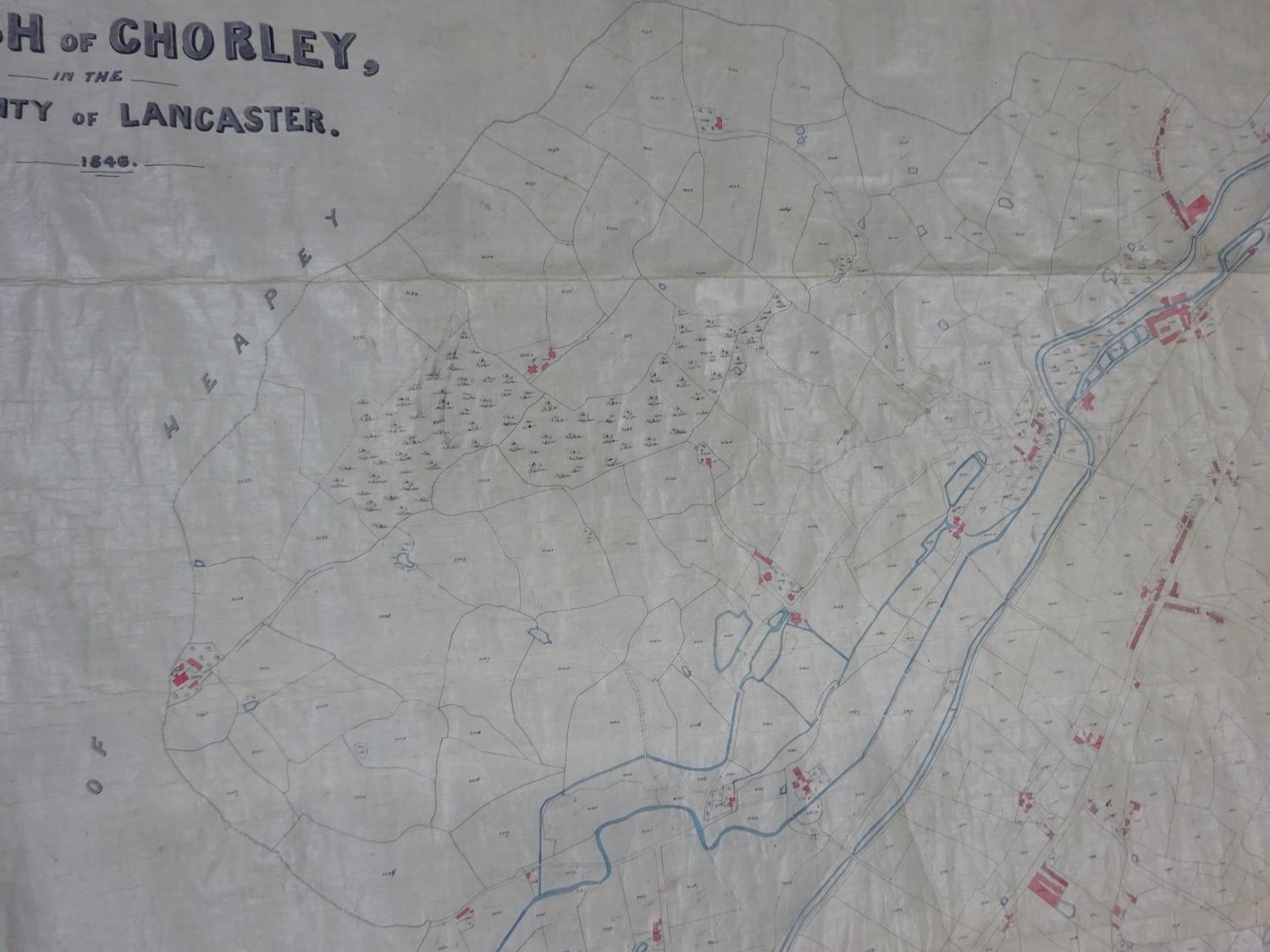 1846 hand drawn Tithe map of Chorley, Lancashire and surrounds (see description) - Image 5 of 5