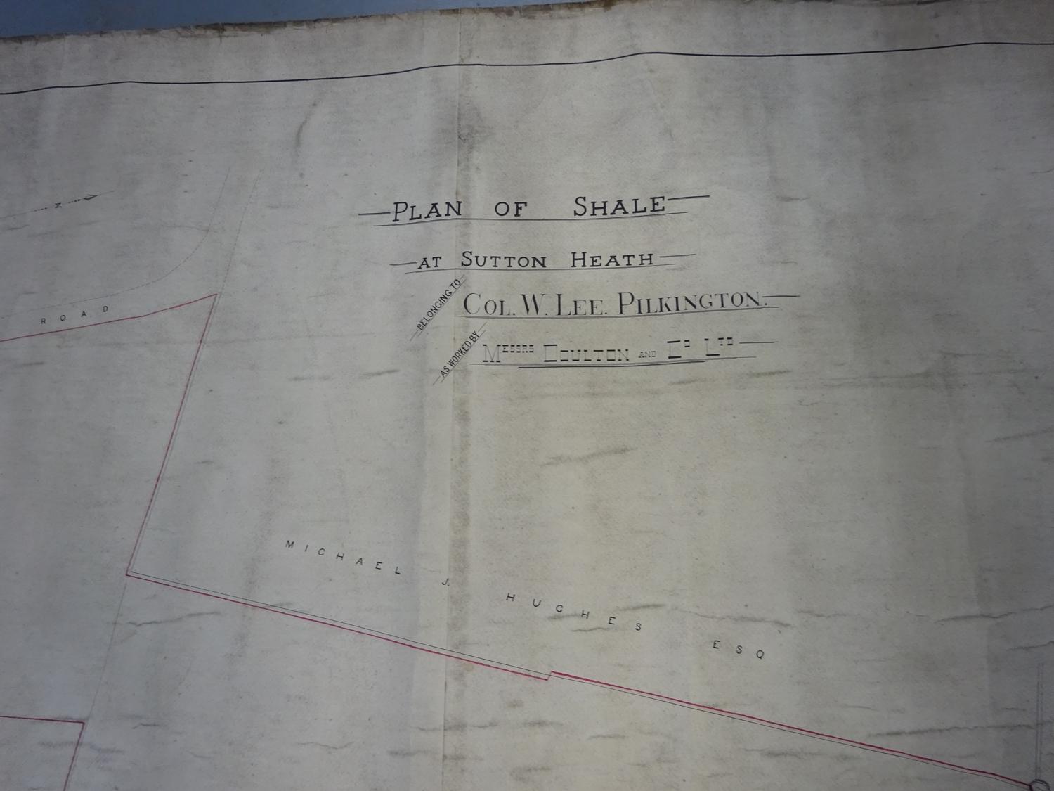 Map of St. Helens Doulton's Shale Mine at Sutton Heath