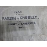 1846 hand drawn Tithe map of Chorley, Lancashire and surrounds (see description)