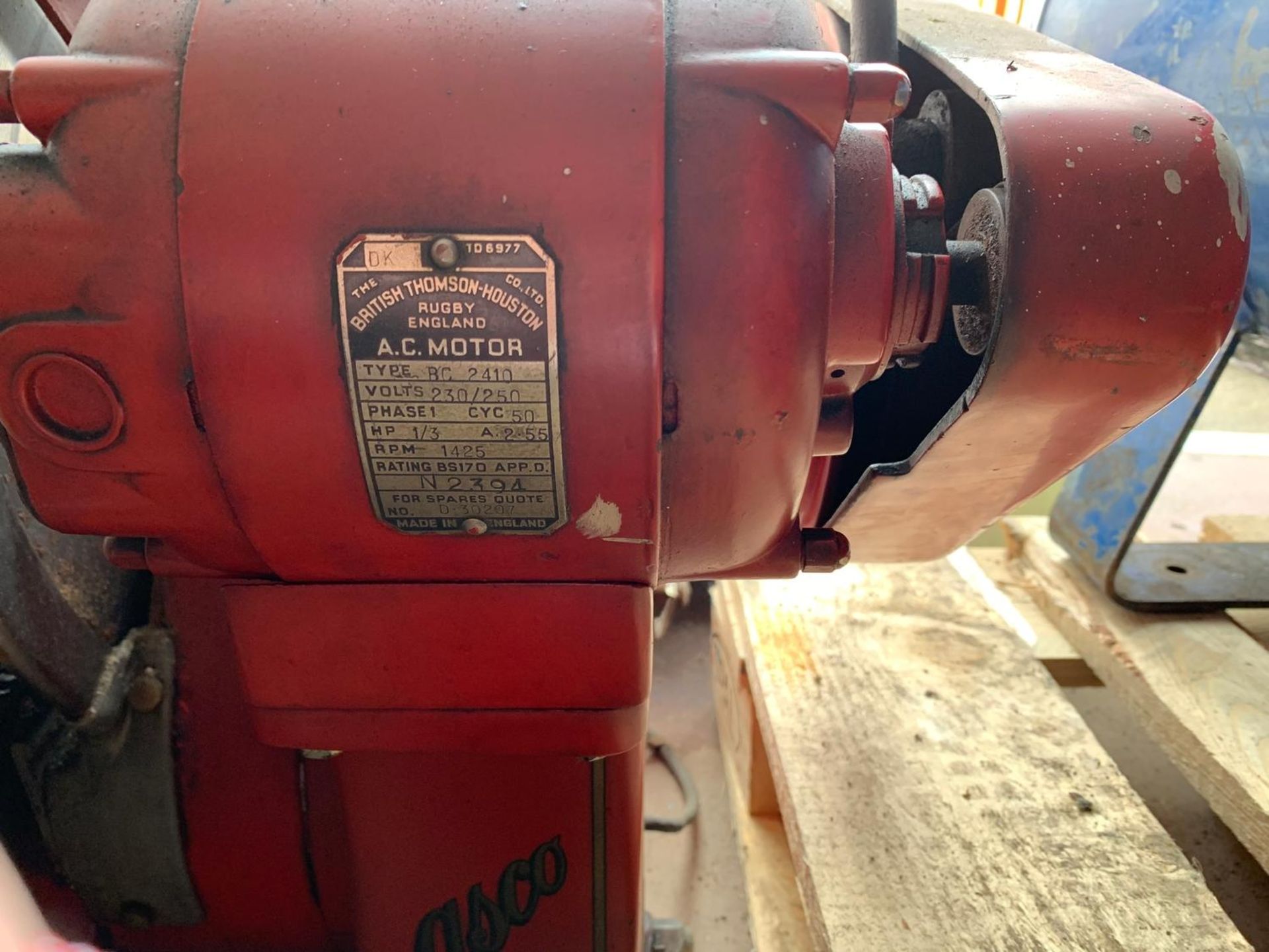 ASCO Rare Antique Motor Operated Vintage Bacon Cooked Meat Slicer with scales. - Image 4 of 8