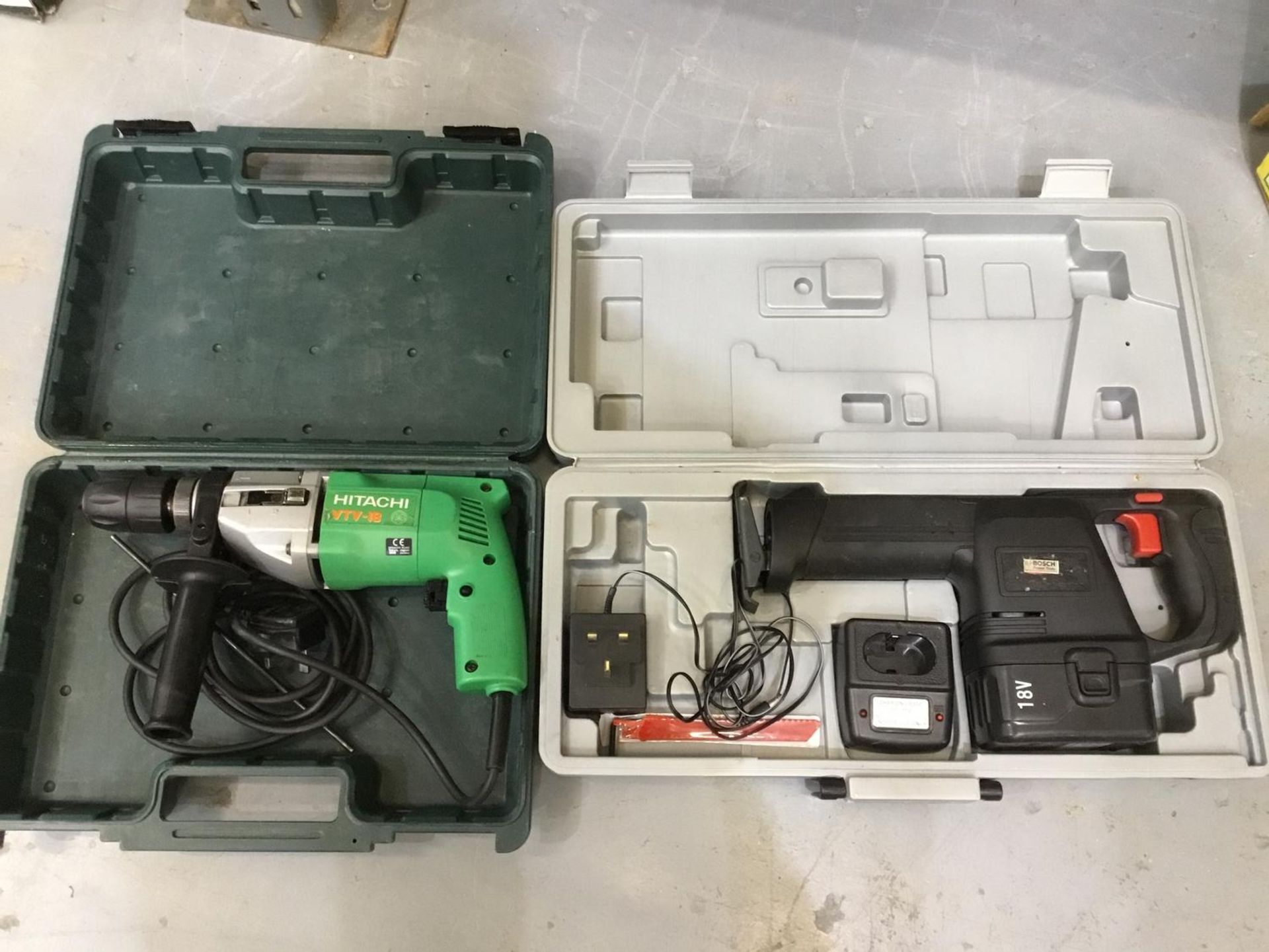 Power Devil cordless saw & hitachi impact drill