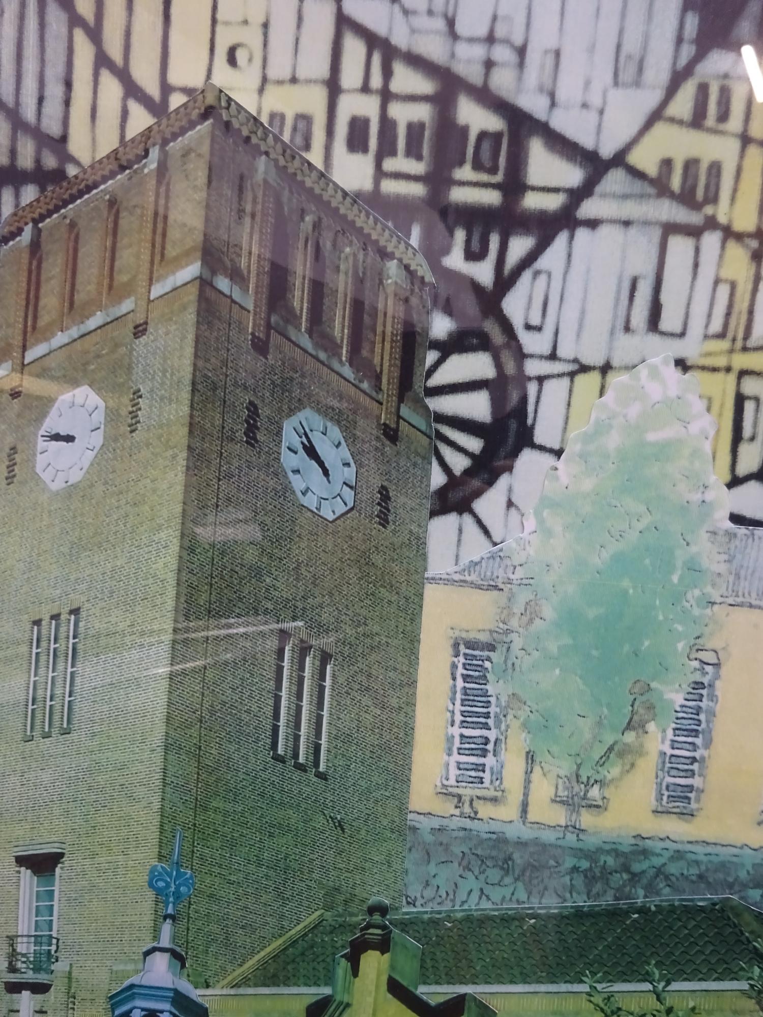 Collage of Gerald Rickards work, created by staff at the Drumcroon gallery in Wigan. - Image 4 of 5