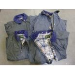 (H) 4 x vintage 'JOHN PARTRIDGE' wax jackets - blue