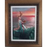 (13) Michael Cheval - Lady of the Hurricane II - 323/450 (Framed)