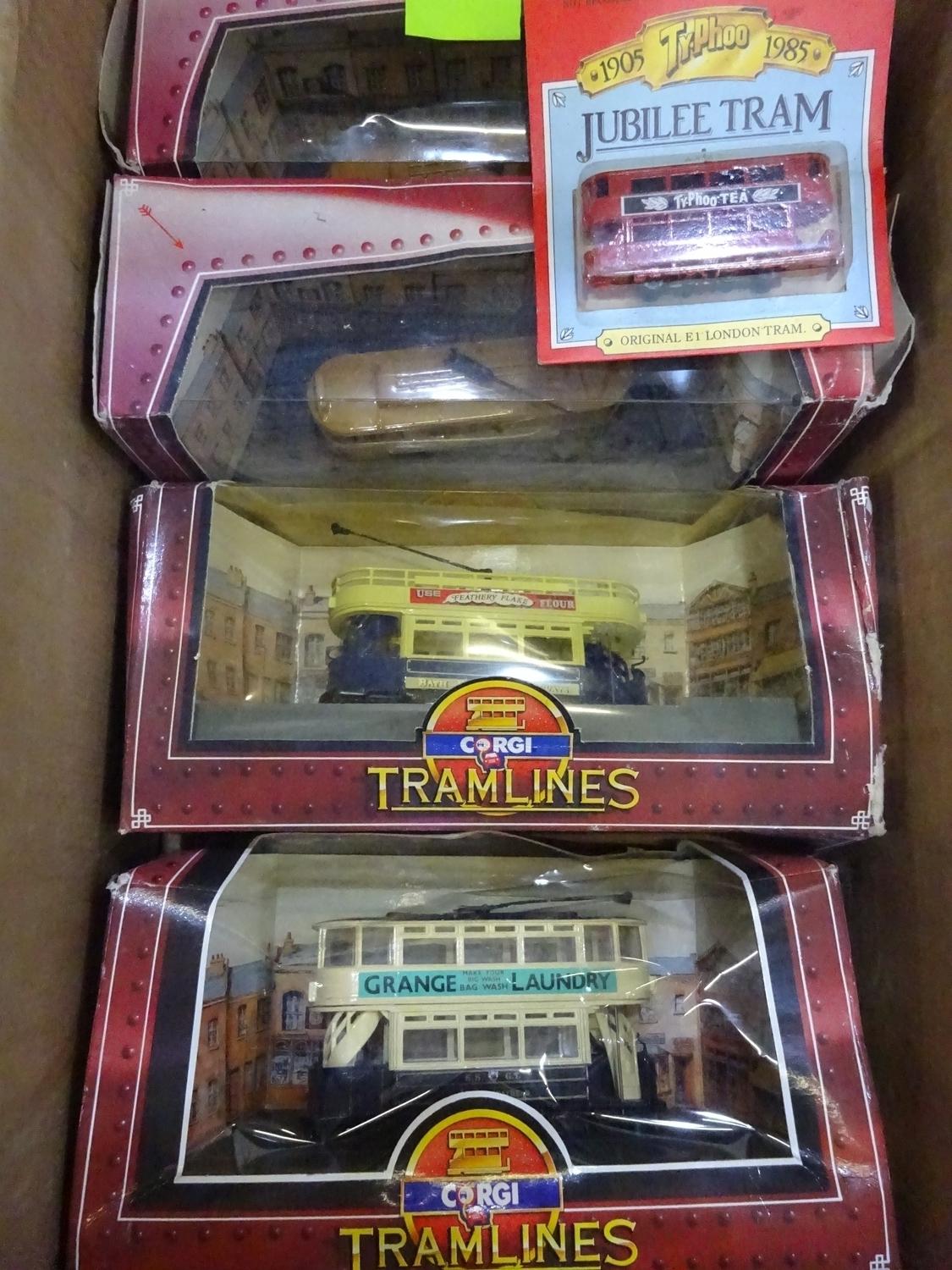 Four Corgi Tramlines and one Typhoo London Tram [5 items] (11)