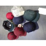 7 x vintage Cricket helmets 'GRAY-NICOLS' and 'GUNN & MOORE'