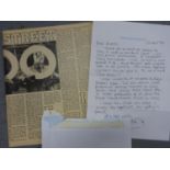 Coronation Street The first 2000 episodes souvenir & letter from Jonathan Harvey one of the writers