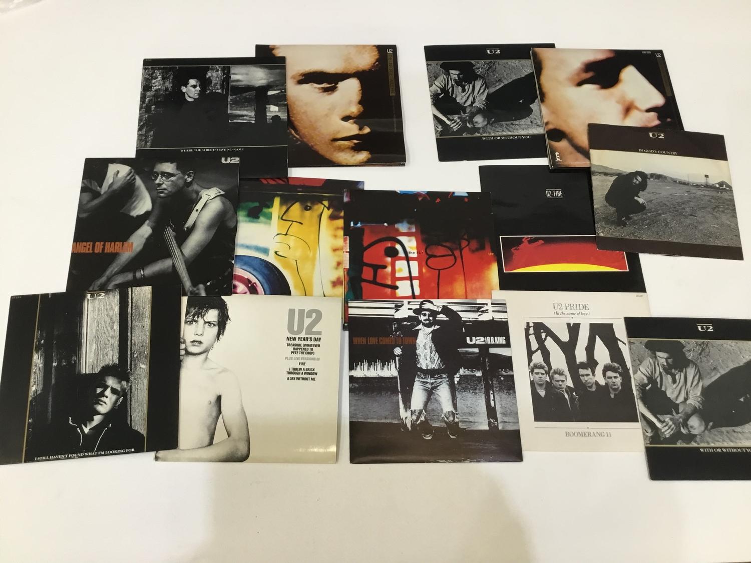 (9) Collection of 'U2' singles - generally EX condition