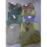 (E) Quantity of 8 vintage military jumpers