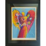 Peter Max - Angel with Heat II - 162/495 (Framed)