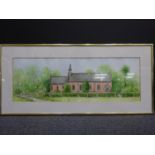 Gerald Rickards(1931 -2006)- Original watercolour of a a church in the North West - Summer scene