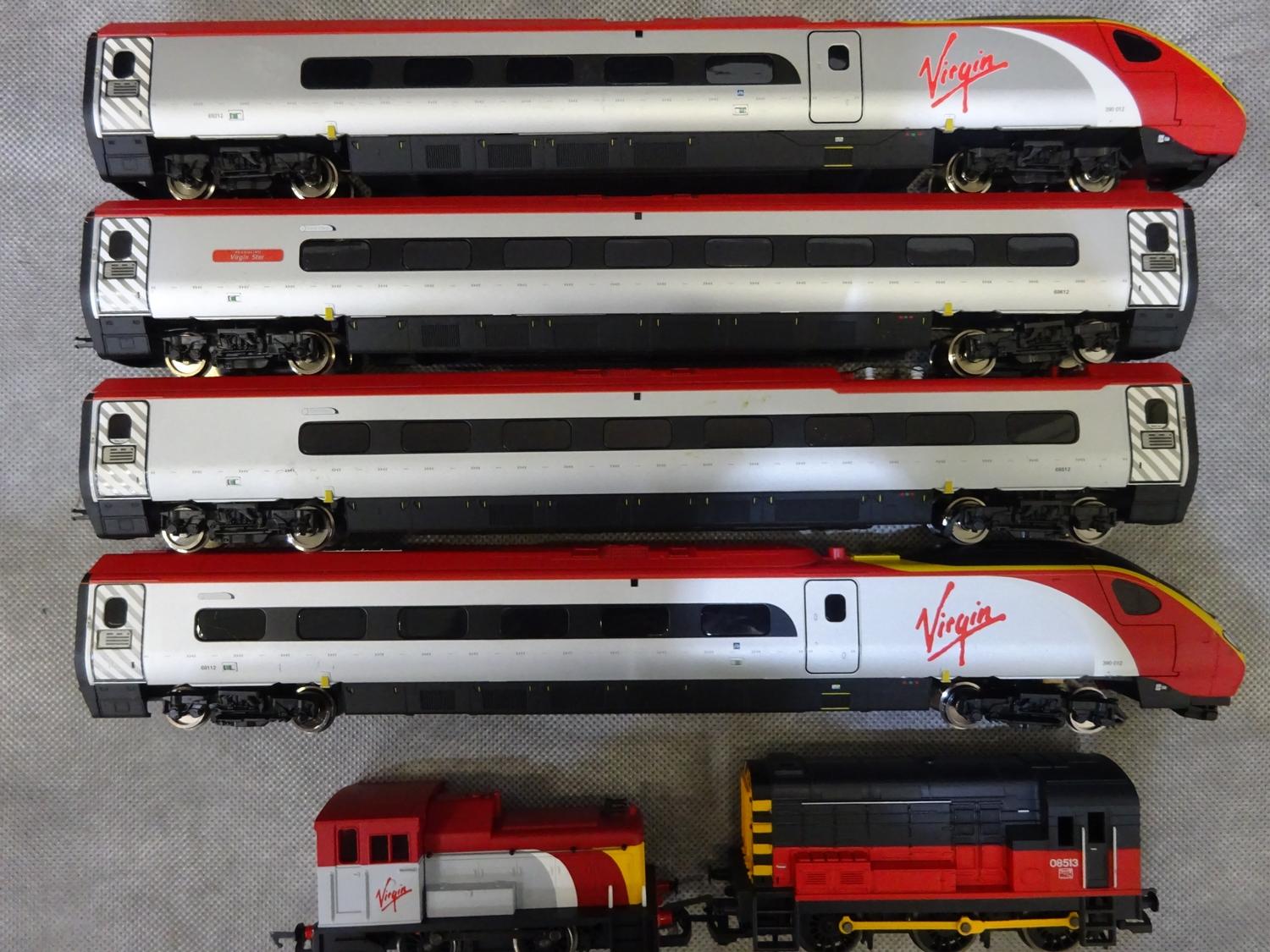 Hornby Virgin Trains Pendolino 390 DCC FITTED Unit of 4 & smaller Hornby train/carriage