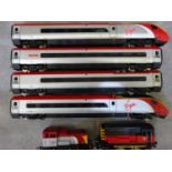Hornby Virgin Trains Pendolino 390 DCC FITTED Unit of 4 & smaller Hornby train/carriage