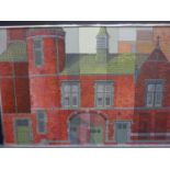 Gerald Rickards (1931 -2006) Original painting 'Gerrard Winstanley House' - The Old Courts Wigan