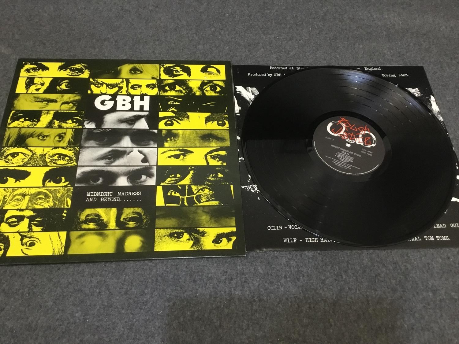 G.B.H, Midnight Madness and Beyond LP - Record in excellent condition.