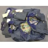 6 x vintage 'JOHN PARTRIDGE' blue wax jackets