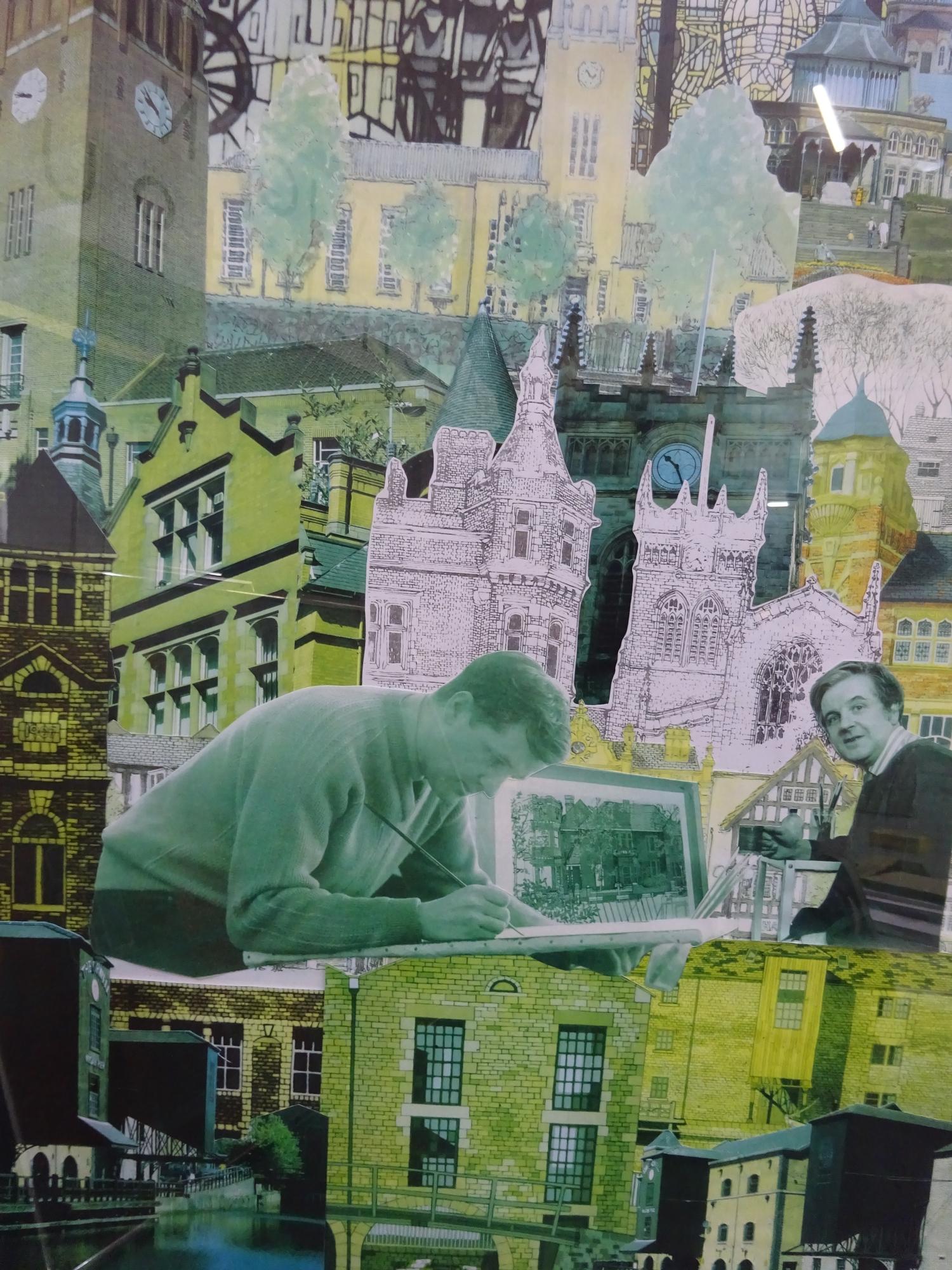 Collage of Gerald Rickards work, created by staff at the Drumcroon gallery in Wigan. - Image 2 of 5