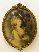 A Print of the Duchess of Devonshire in a gilt frame.