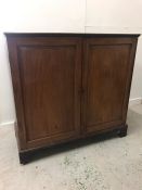 A Mahogany Linen cupboard with panelled door 119cm x 126cm x 60cm.