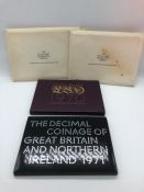 Two Boxed sets of decimal coinage for 1970 and 1971 for Great Britain and Northern Ireland.