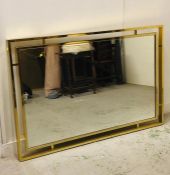Large gold double framed mirror in a designer style (W 150CM X H 100CM)
