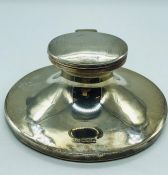 A Walker and Hall silver inkwell