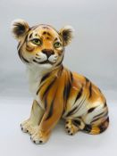 A Porcelain tiger made in Italy (30cm)