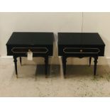 A pair of contemporary single drawer bedside tables.