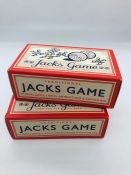 Two boxed sets of Traditional Jacks games